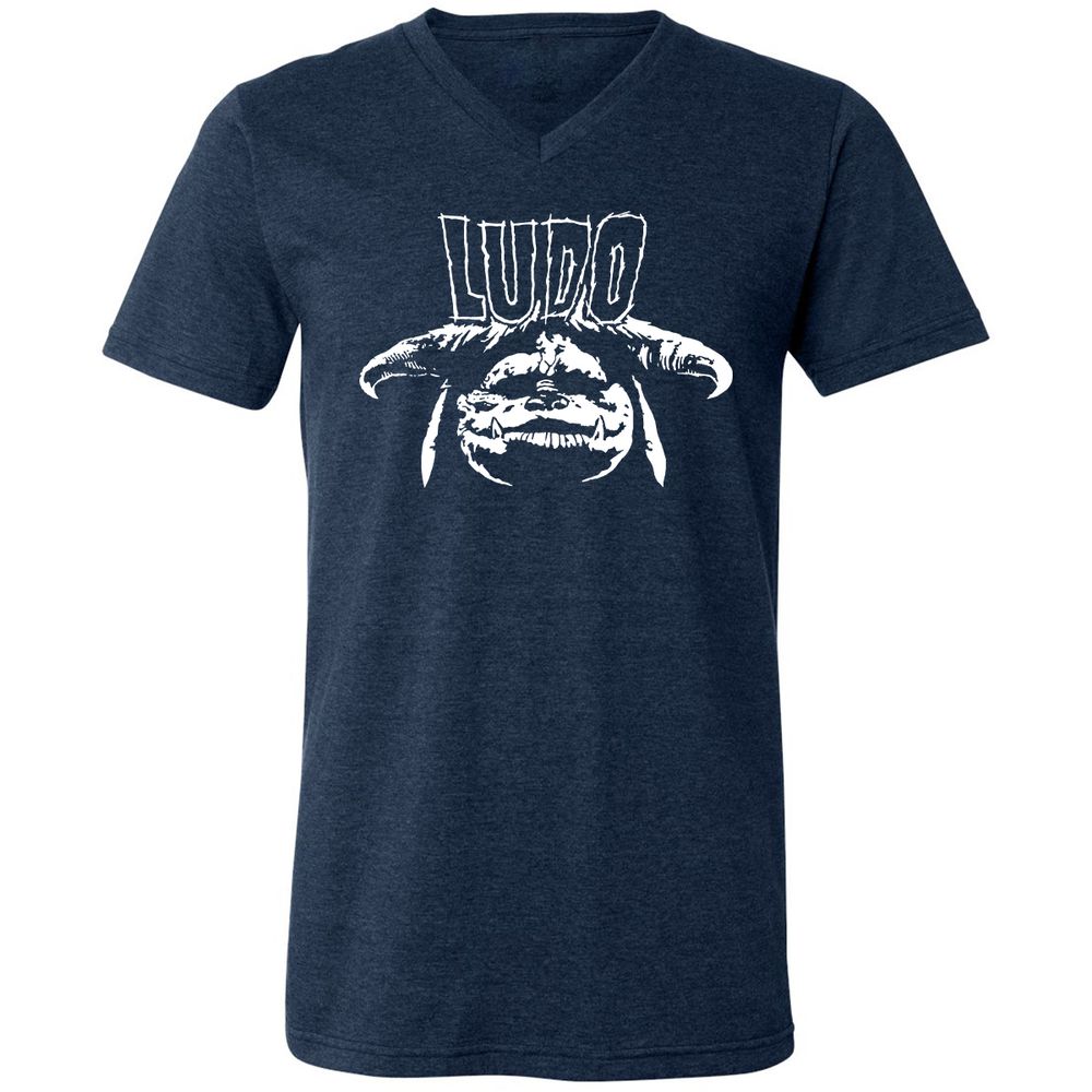 Unisex V-Neck T-Shirt - WY2V2PXT - Heather Navy - 15