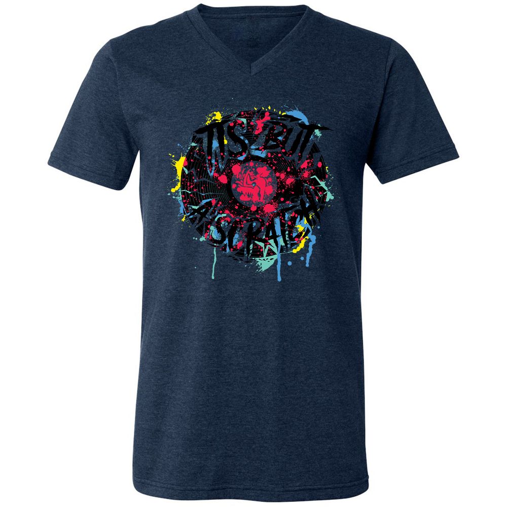 Unisex V-Neck T-Shirt - CKR651FE - Heather Navy - 15