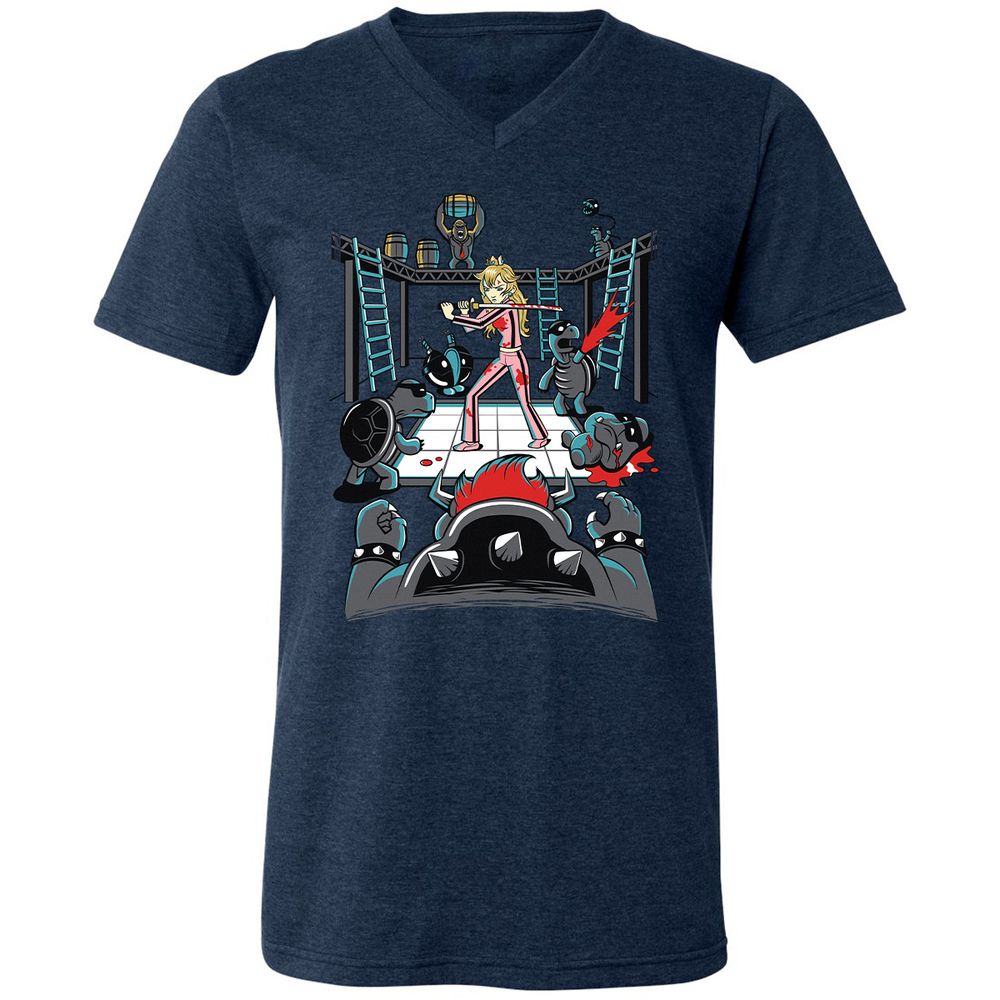 Unisex V-Neck T-Shirt - WM8U2SKJ - Heather Navy - 15