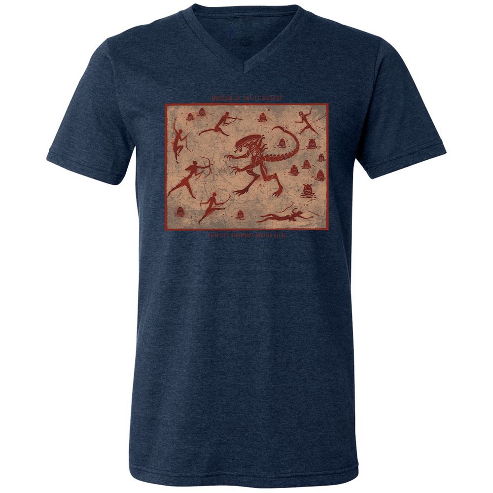 Unisex V-Neck T-Shirt - TM5UC5FG - Heather Navy - 15