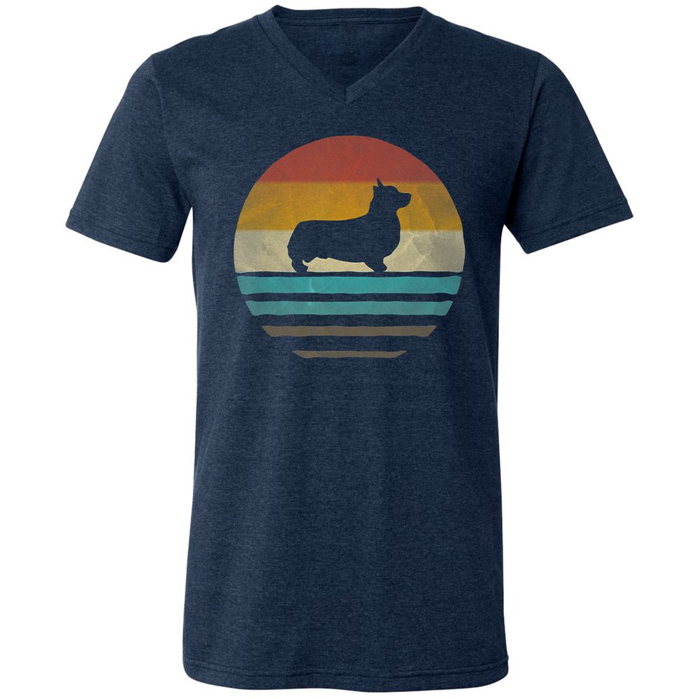 Unisex V-Neck T-Shirt - SUWBVP15 - Heather Navy - 15