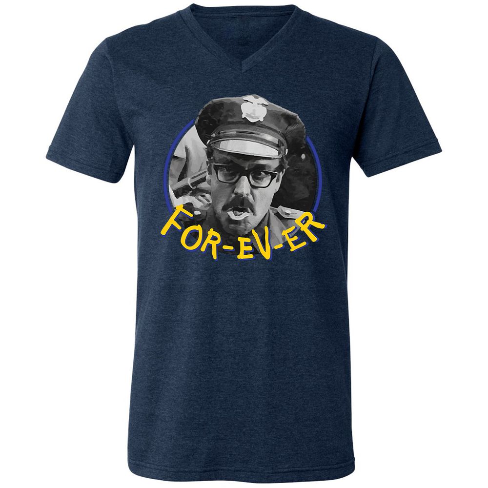 Unisex V-Neck T-Shirt - MD6PWGUB - Heather Navy - 15