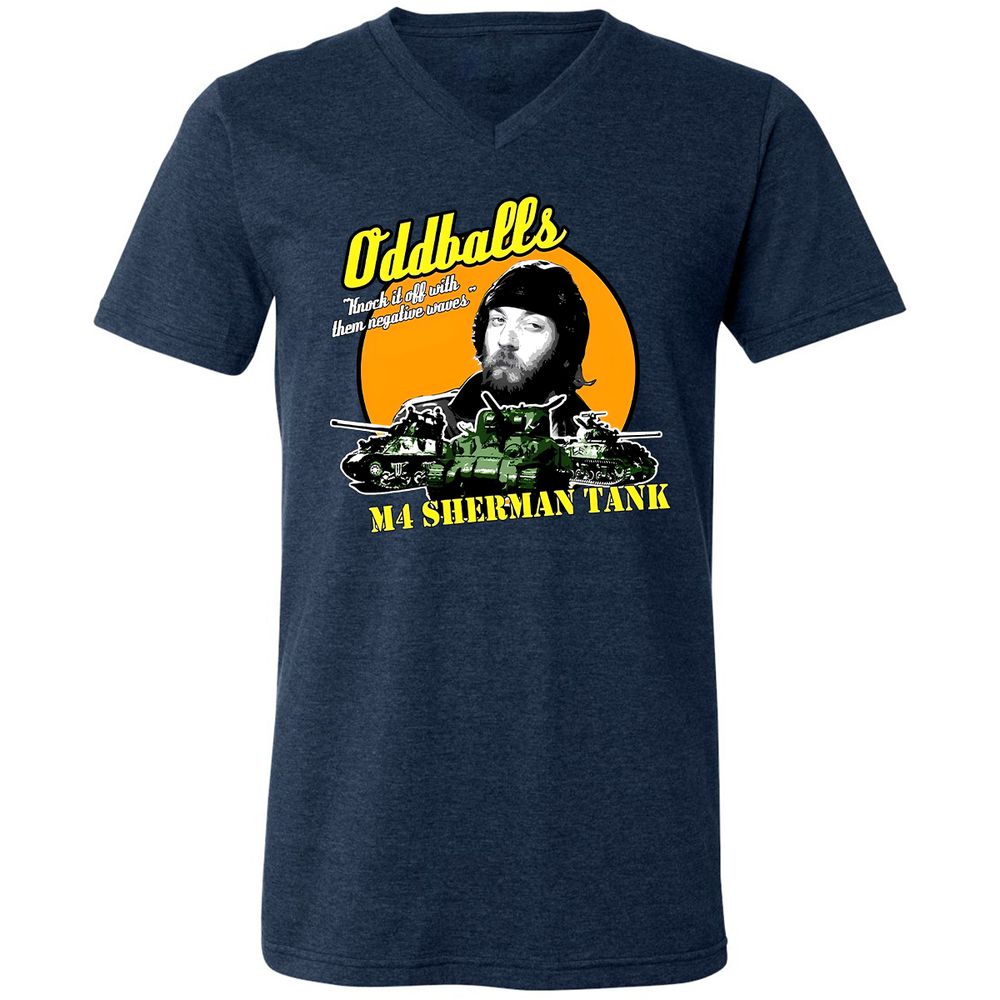 Unisex V-Neck T-Shirt - WXZ3WP88 - Heather Navy - 15