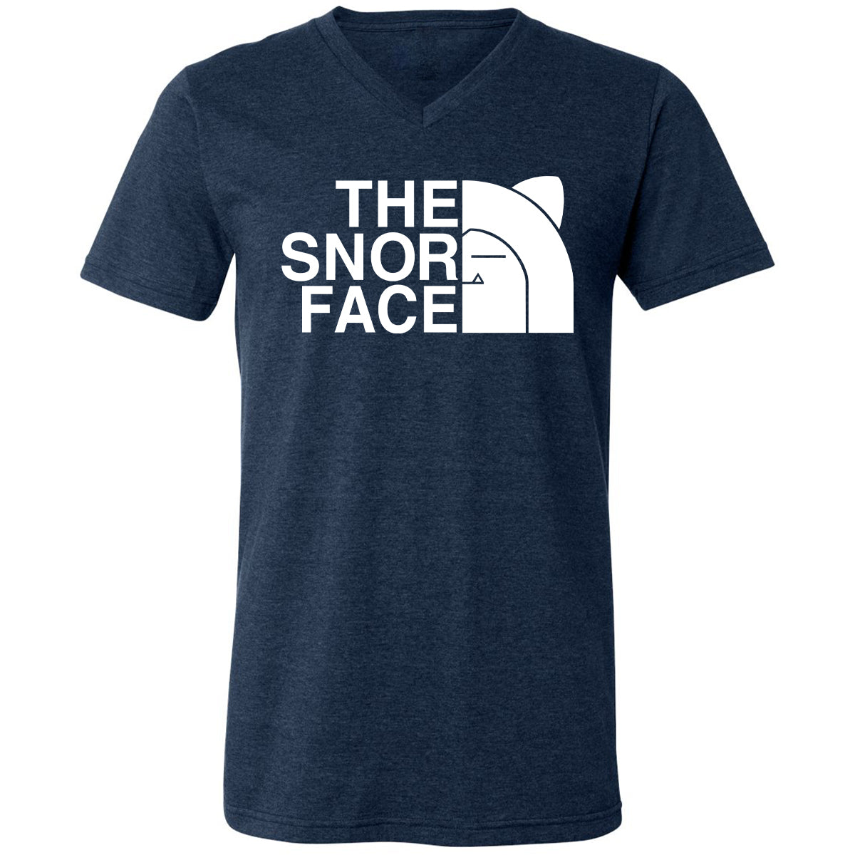 Unisex V-Neck T-Shirt - FAS2J8HA - Heather Navy - 15