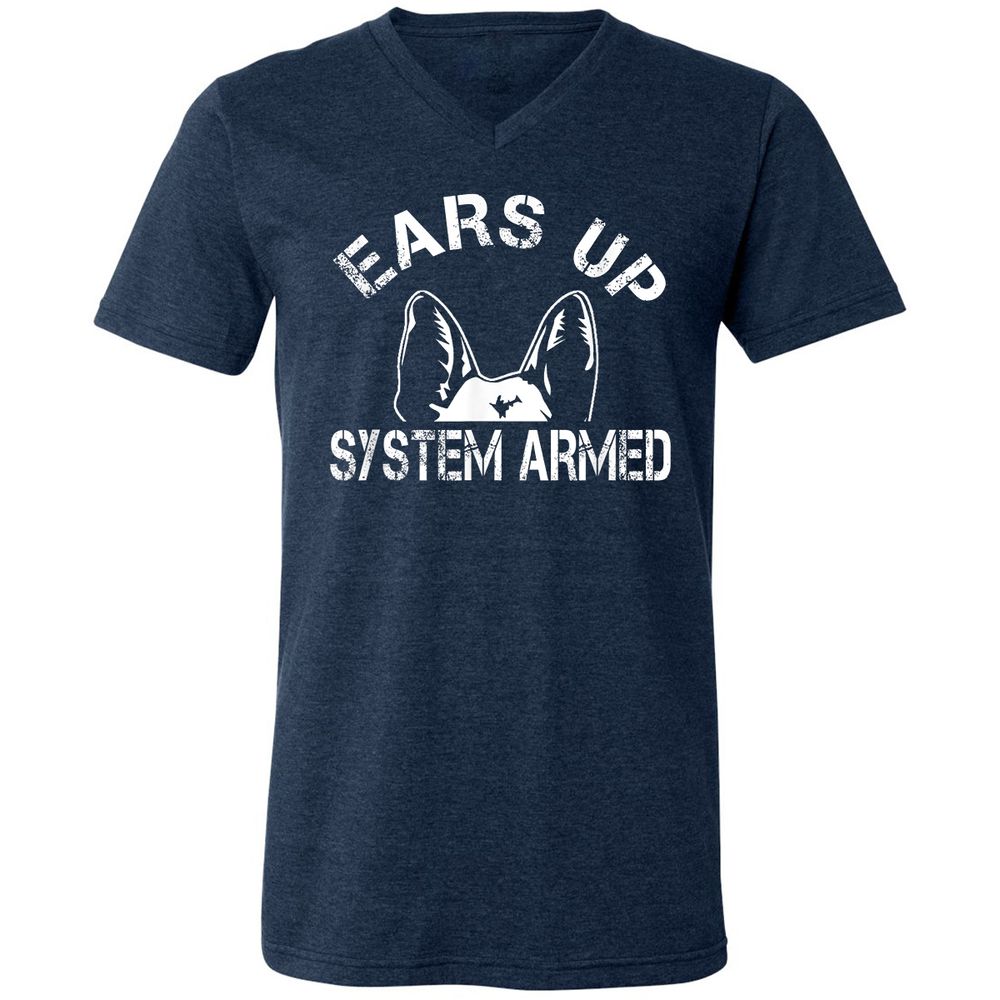 Unisex V-Neck T-Shirt - KSLTCSDA - Heather Navy - 15