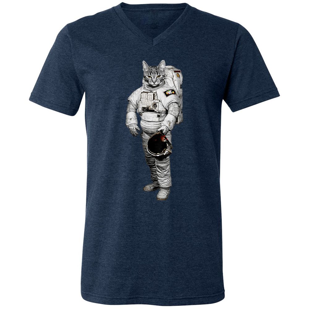 Unisex V-Neck T-Shirt - TGUTLRK6 - Heather Navy - 15