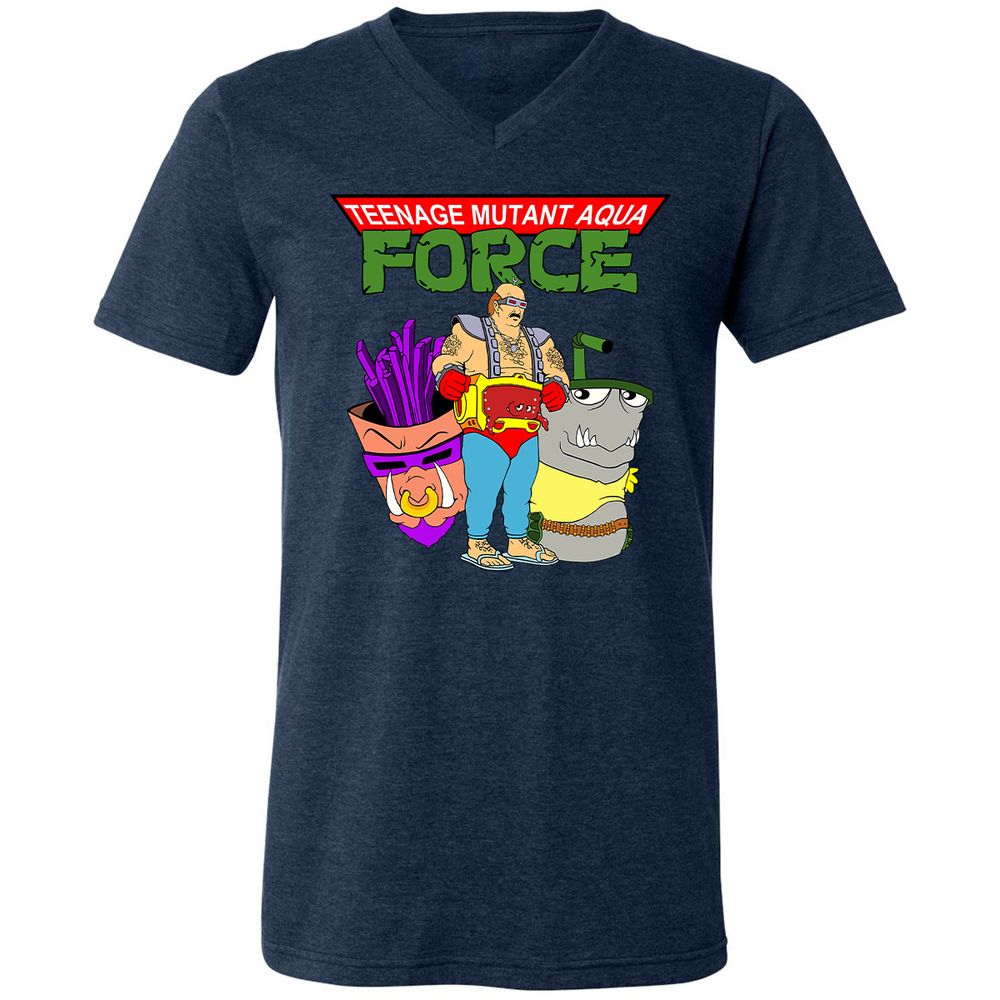 Unisex V-Neck T-Shirt - ZG72MDDD - Heather Navy - 15