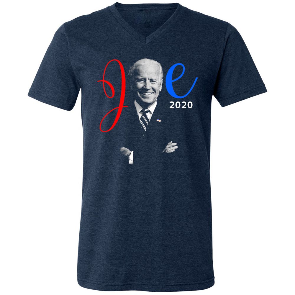 Unisex V-Neck T-Shirt - LHSJR4FR - Heather Navy - 15