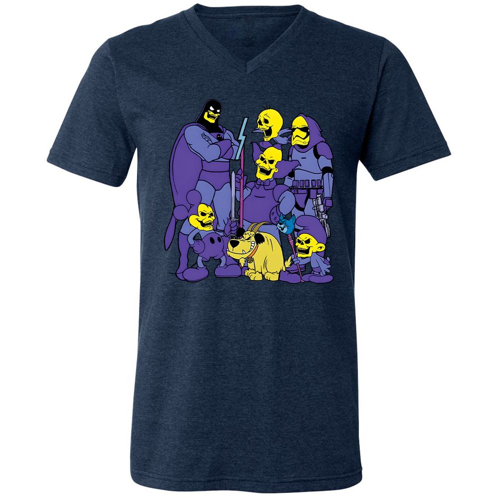 Unisex V-Neck T-Shirt - Y1G2K1KQ - Heather Navy - 15