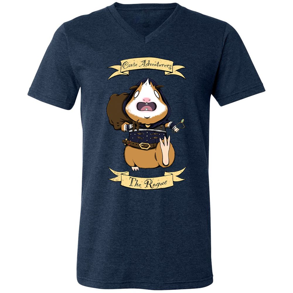 Unisex V-Neck T-Shirt - S34W3N3N - Heather Navy - 15