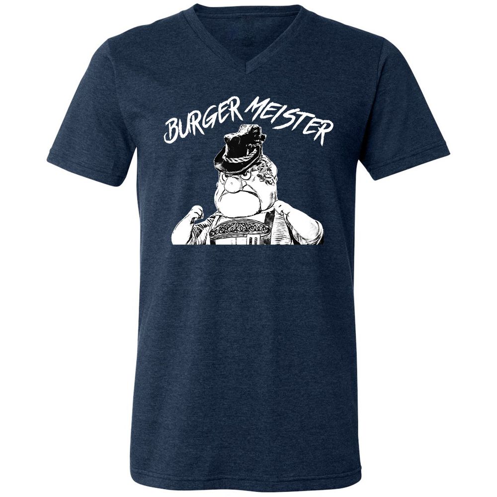 Unisex V-Neck T-Shirt - A1SYCWE1 - Heather Navy - 15