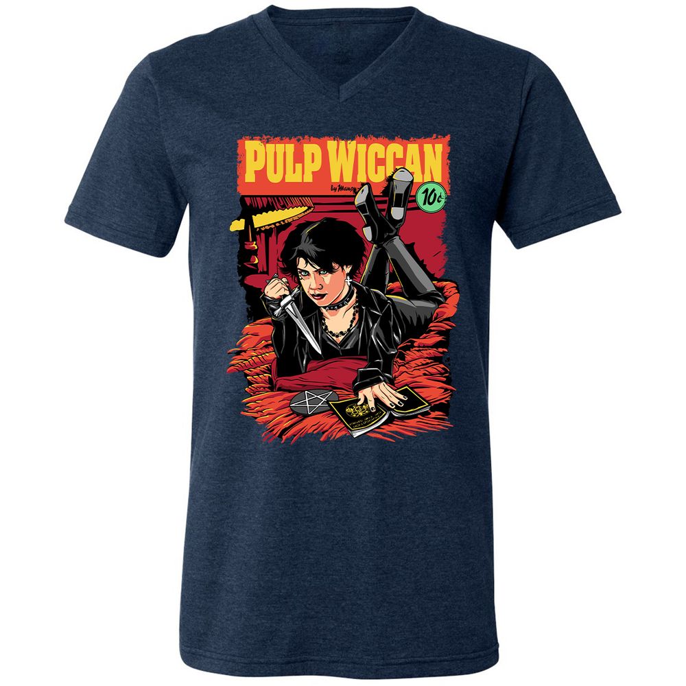 Unisex V-Neck T-Shirt - VD9F4Y1Z - Heather Navy - 15