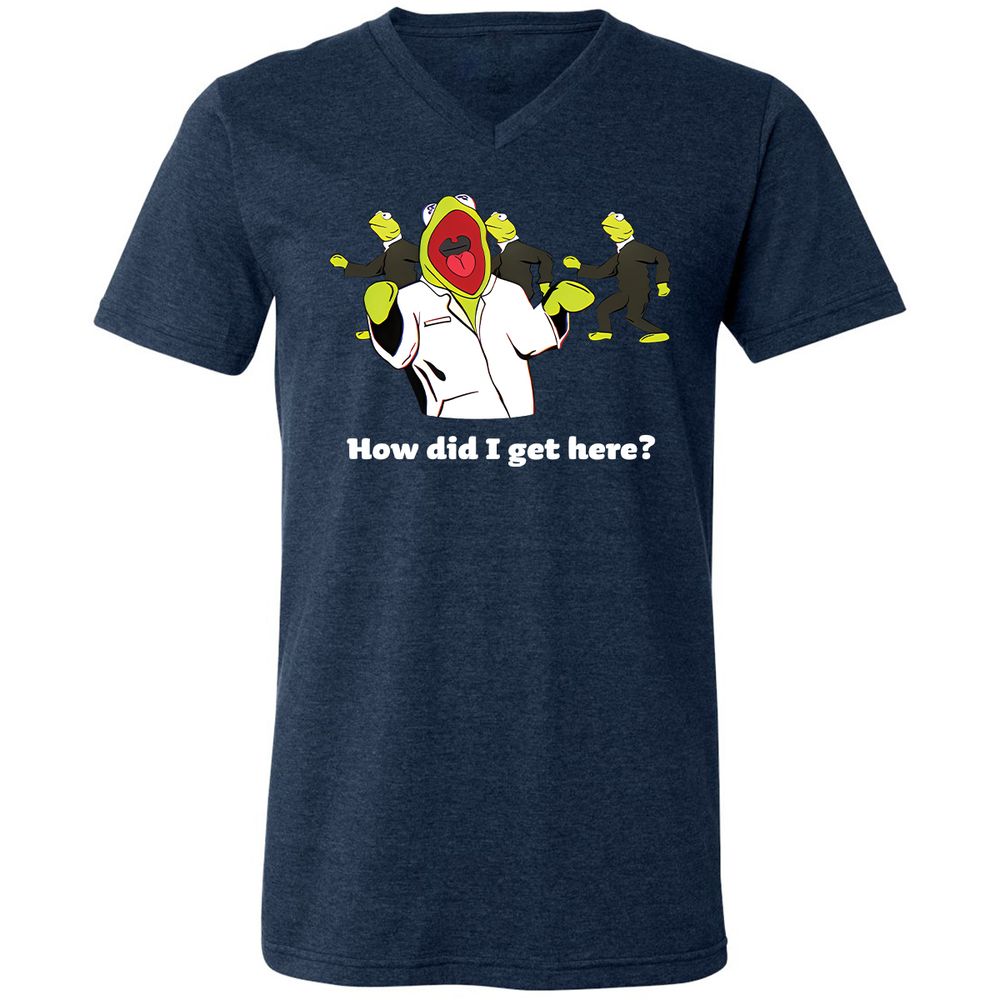 Unisex V-Neck T-Shirt - 169PMXVA - Heather Navy - 15