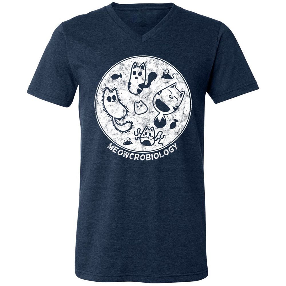 Unisex V-Neck T-Shirt - AYS5CEQH - Heather Navy - 15