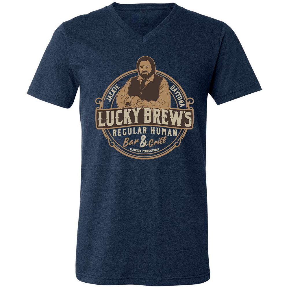 Unisex V-Neck T-Shirt - EQMM7HDG - Heather Navy - 15