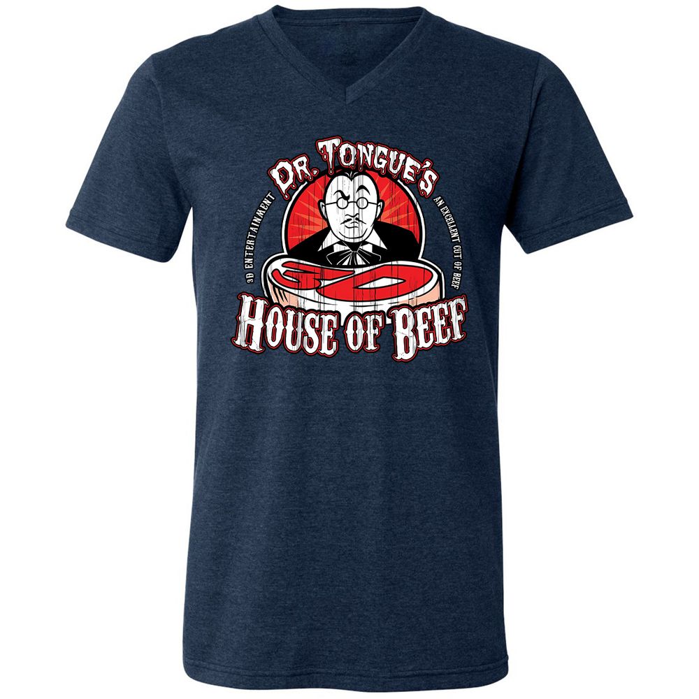 Unisex V-Neck T-Shirt - SBEGY3YB - Heather Navy - 15