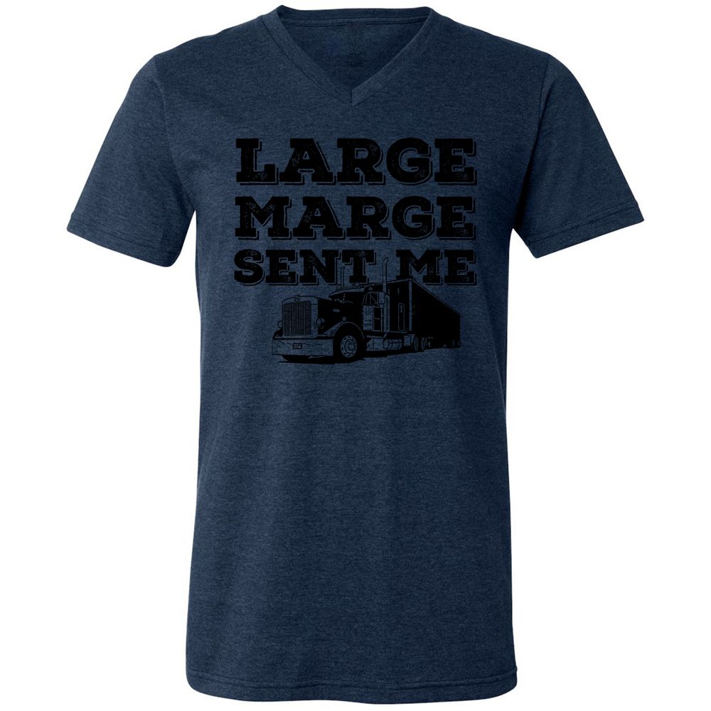 Unisex V-Neck T-Shirt - LQQ4X5Z6 - Heather Navy - 15