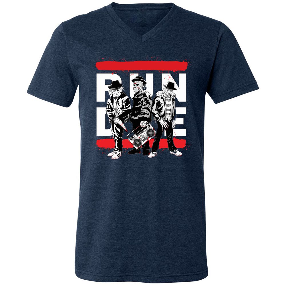 Unisex V-Neck T-Shirt - K5S81PRX - Heather Navy - 15