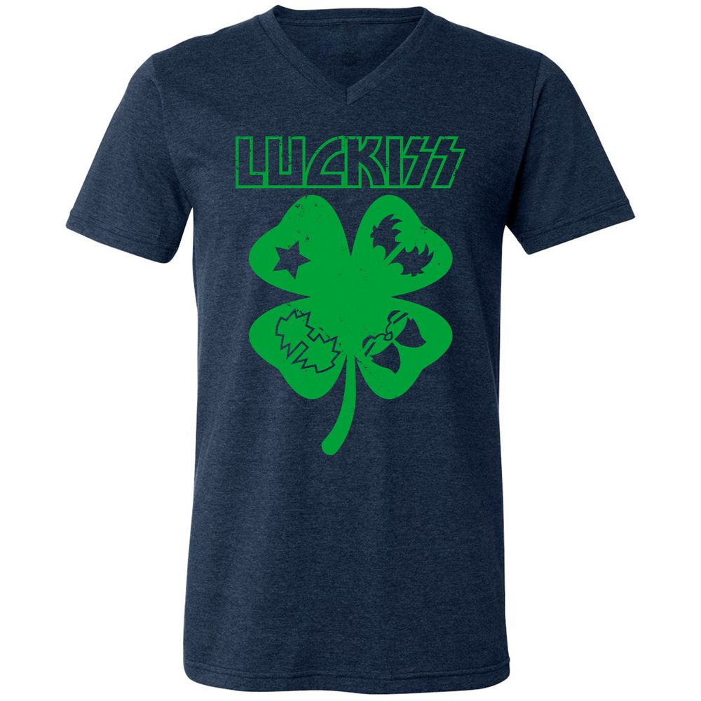 Unisex V-Neck T-Shirt - JGV3FVTM - Heather Navy - 15