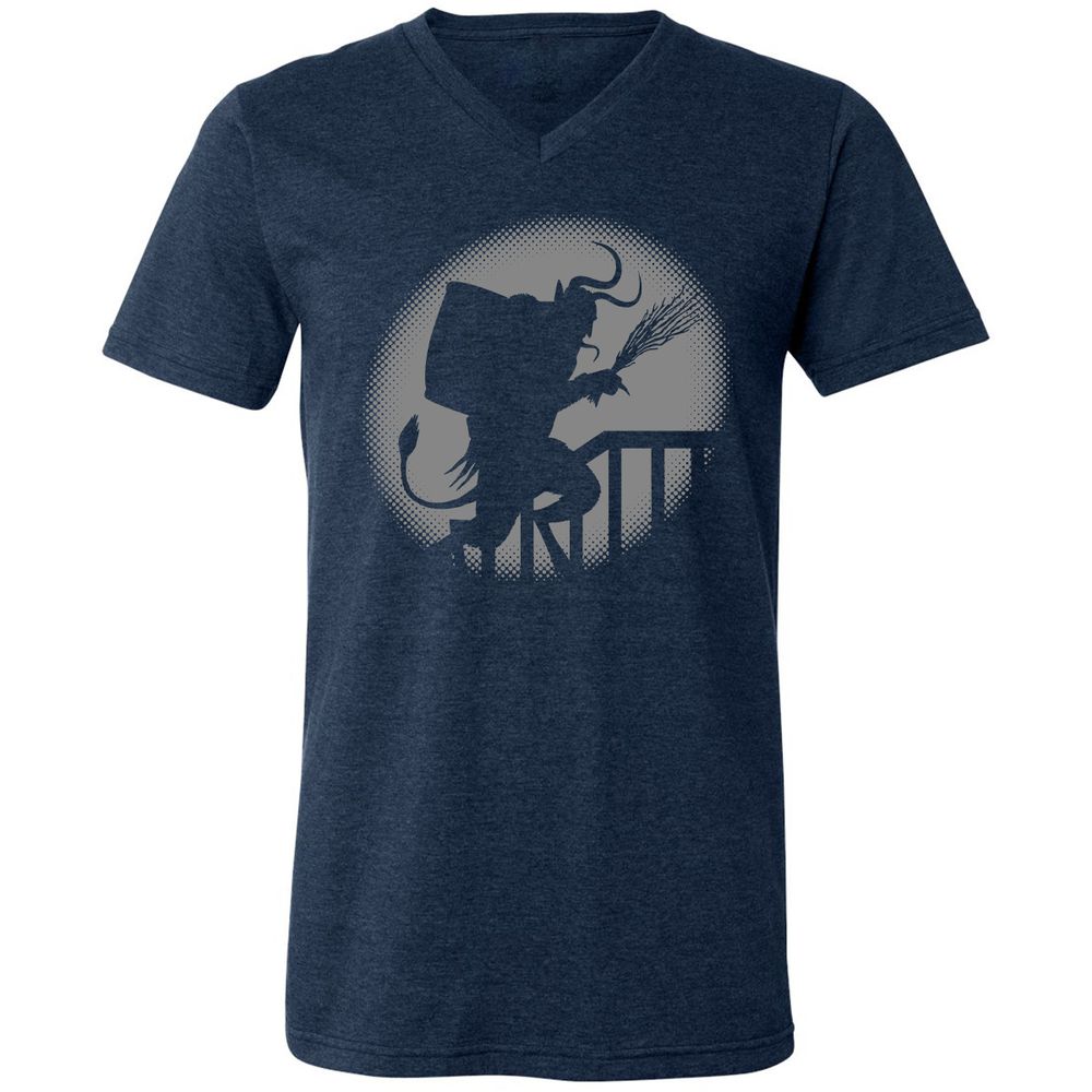 Unisex V-Neck T-Shirt - 4YNB32GQ - Heather Navy - 15