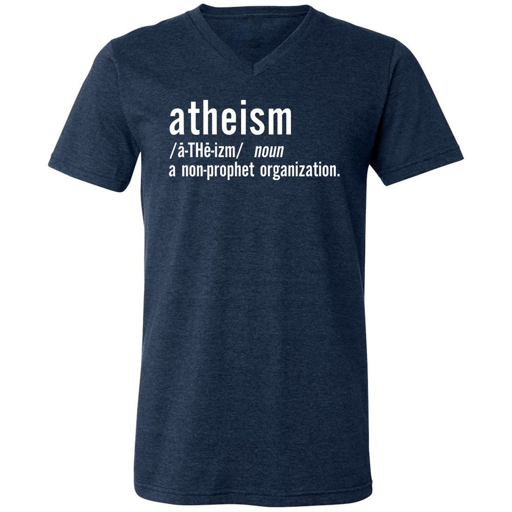Unisex V-Neck T-Shirt - VLFQDVBP - Heather Navy - 15