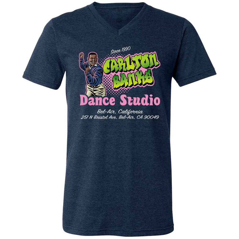 Unisex V-Neck T-Shirt - 448FPX3C - Heather Navy - 15