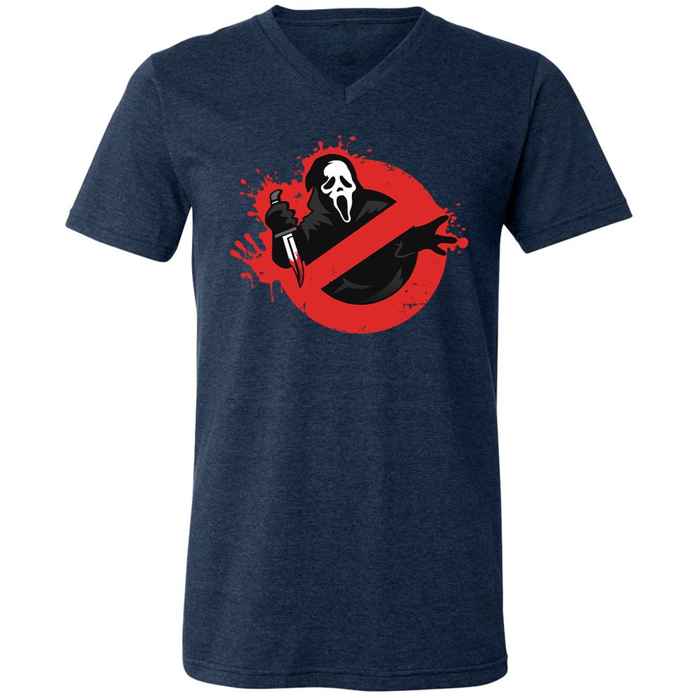 Unisex V-Neck T-Shirt - 1RHA2SAD - Heather Navy - 15