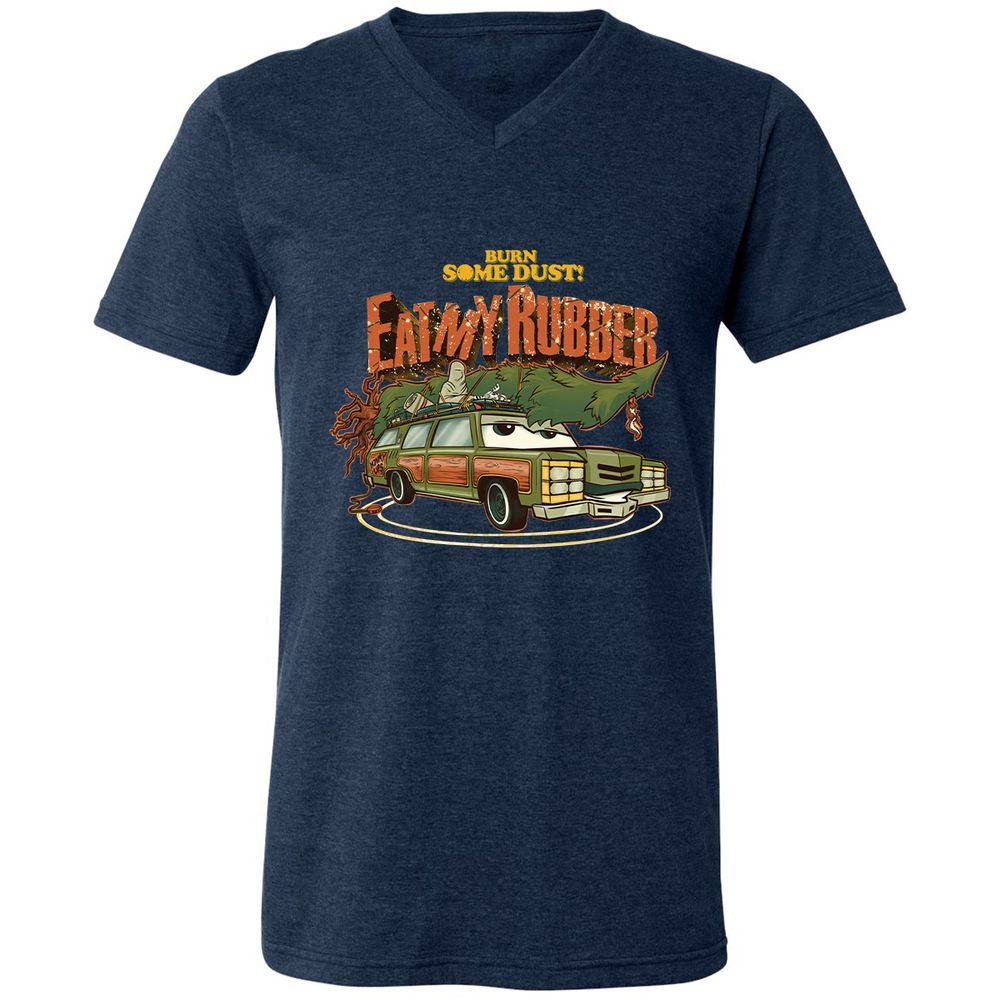 Unisex V-Neck T-Shirt - 7GU7TZKK - Heather Navy - 15
