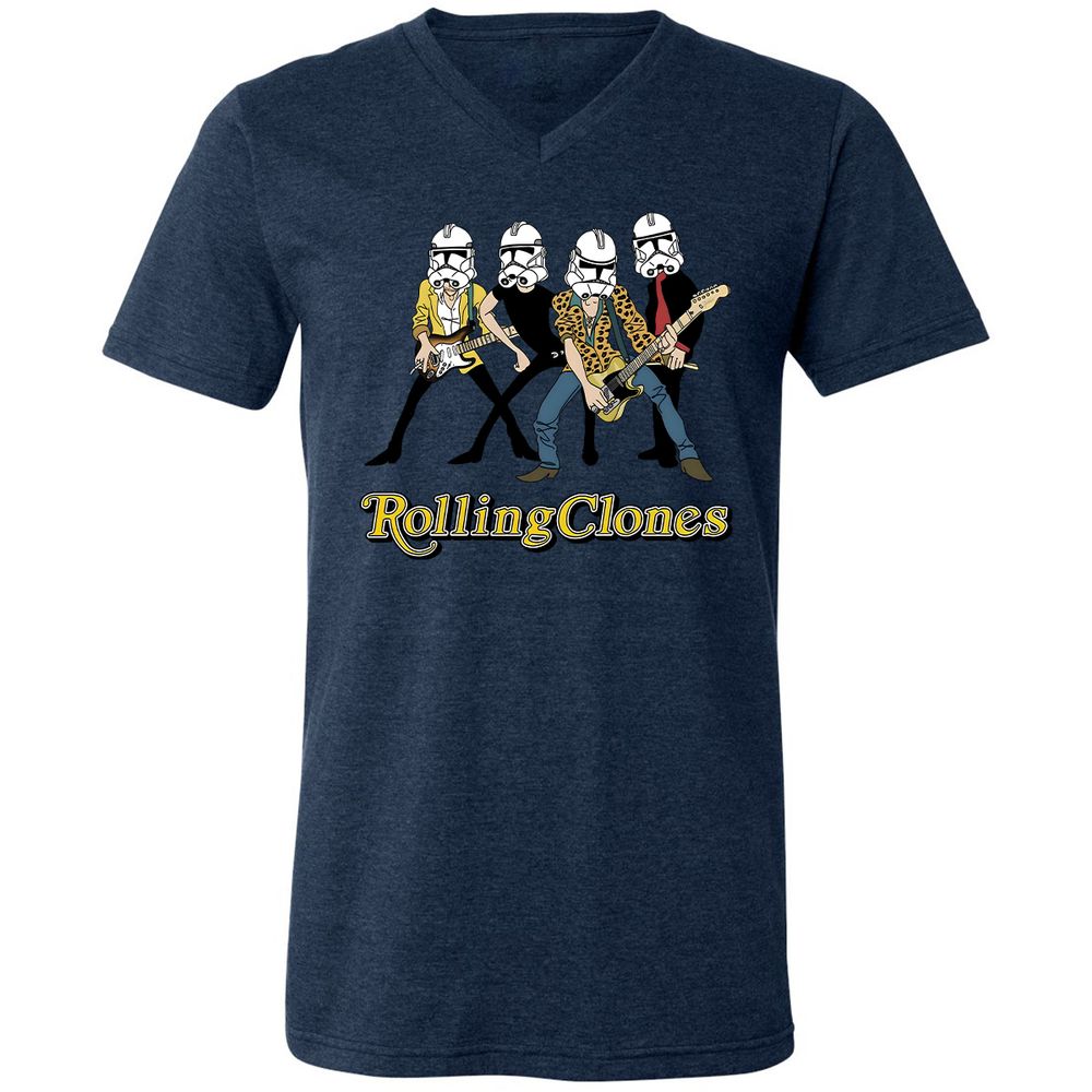 Unisex V-Neck T-Shirt - CZCS1VRM - Heather Navy - 15