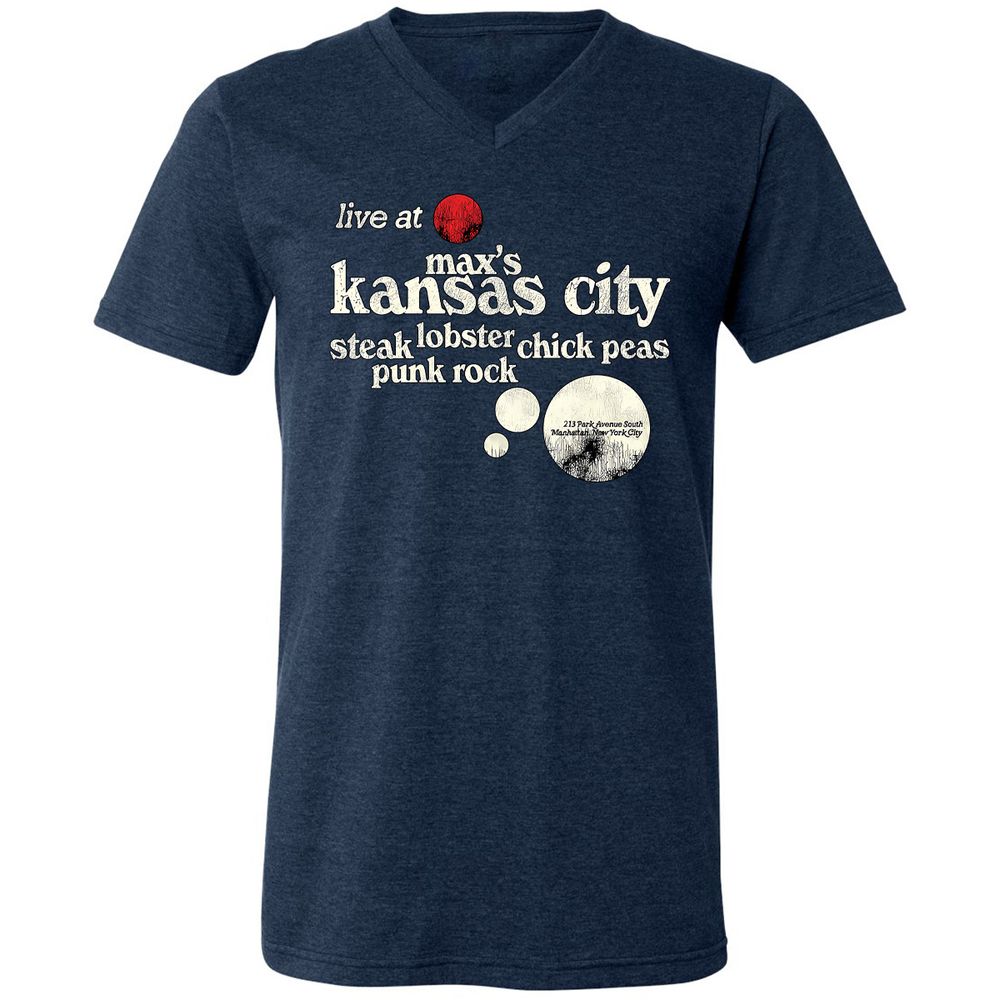 Unisex V-Neck T-Shirt - FKACXWG3 - Heather Navy - 15
