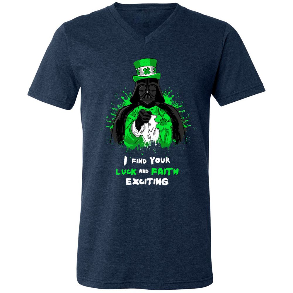 Unisex V-Neck T-Shirt - AVUAW3U3 - Heather Navy - 15