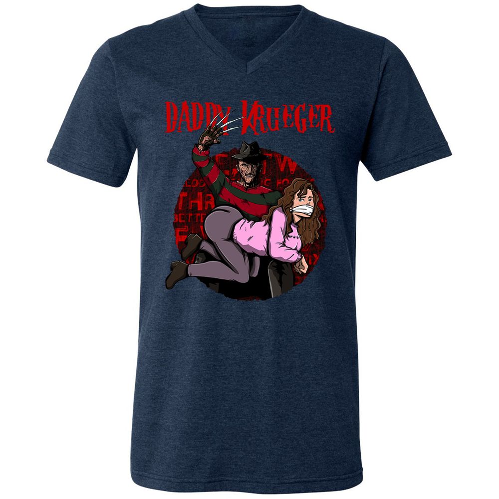 Unisex V-Neck T-Shirt - YPP7BFRF - Heather Navy - 15