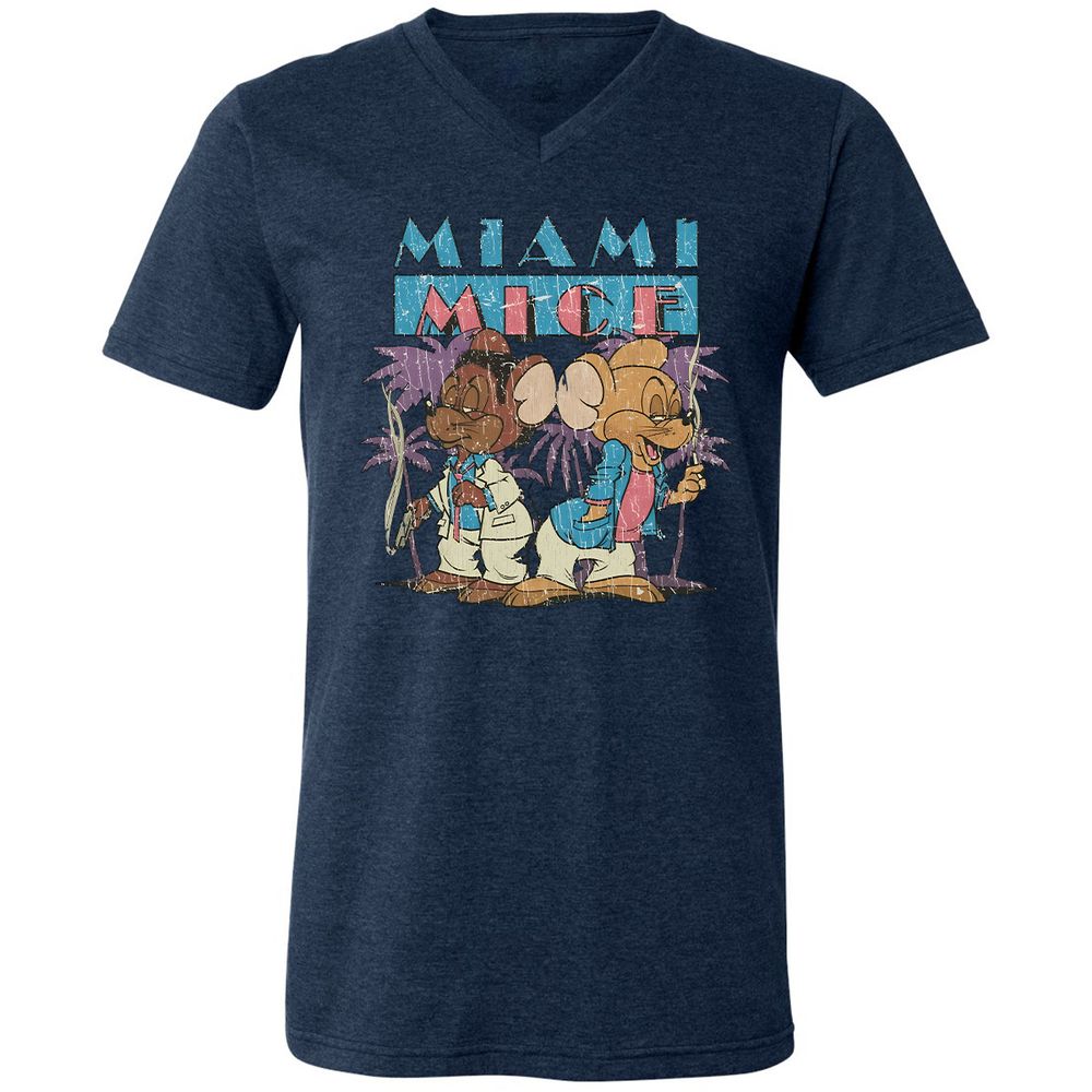 Unisex V-Neck T-Shirt - A83S47WY - Heather Navy - 15