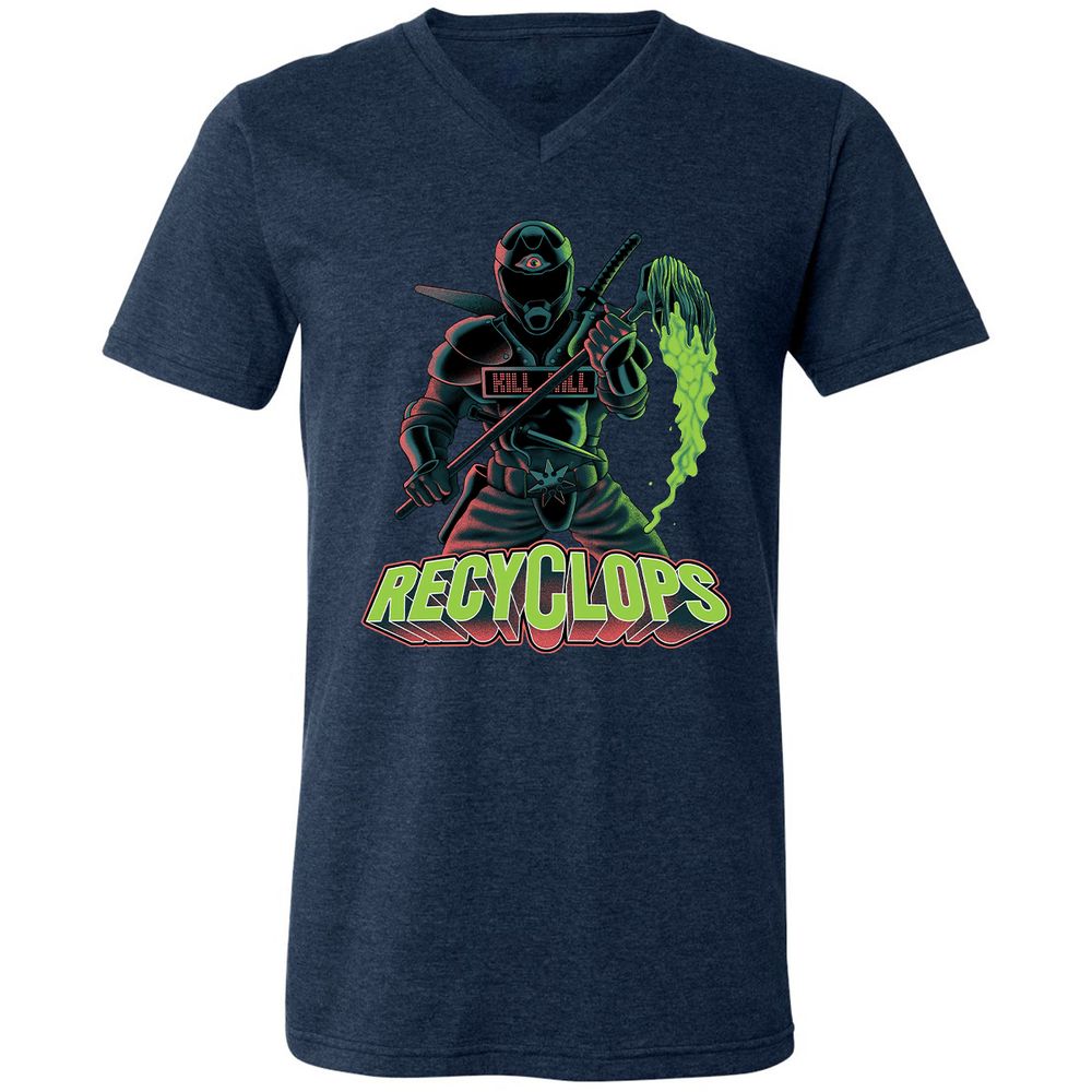 Unisex V-Neck T-Shirt - C4V321YL - Heather Navy - 15