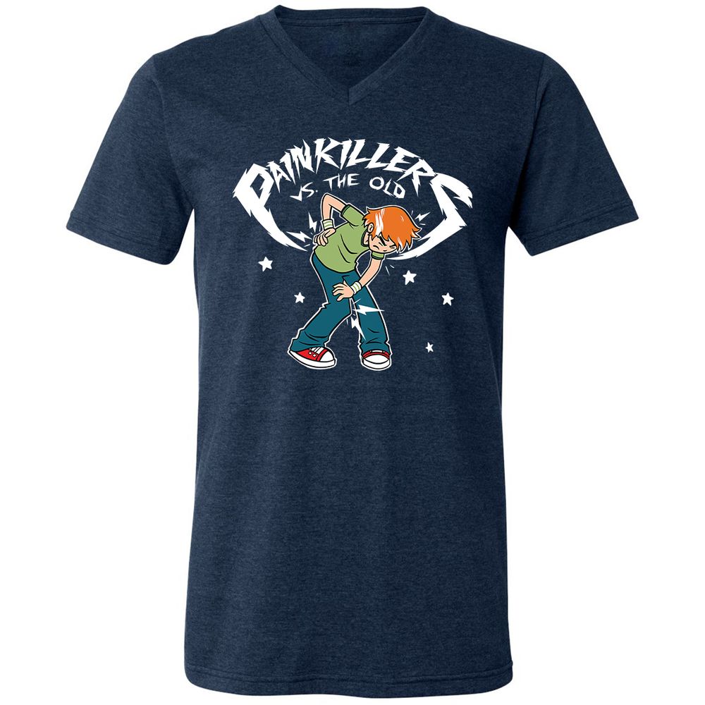 Unisex V-Neck T-Shirt - 7PQJ23S7 - Heather Navy - 15
