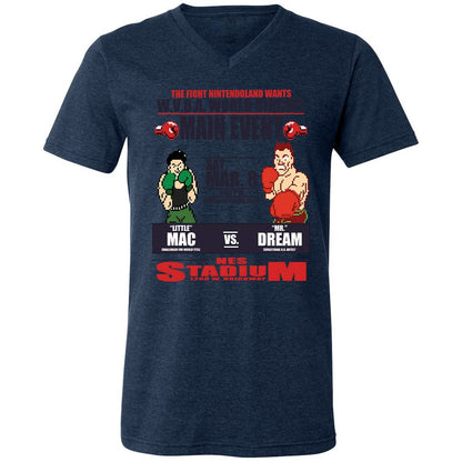 Unisex V-Neck T-Shirt - SZTTFJC5 - Heather Navy - 15