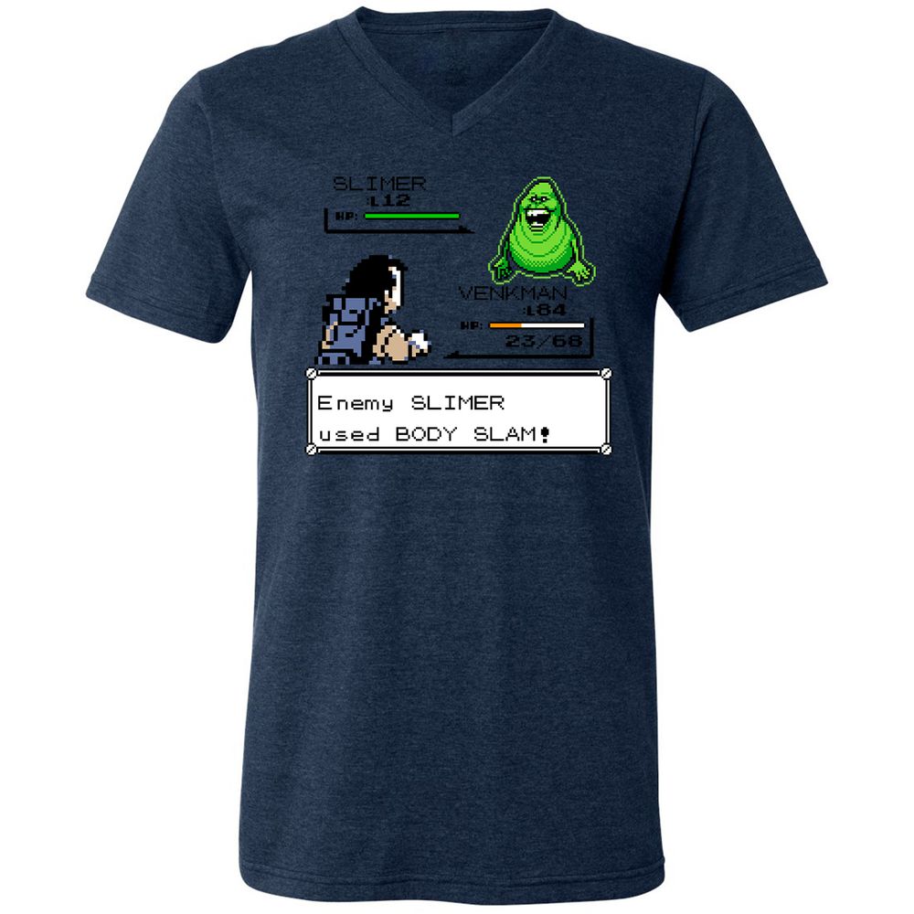 Unisex V-Neck T-Shirt - FZ83FH6R - Heather Navy - 15