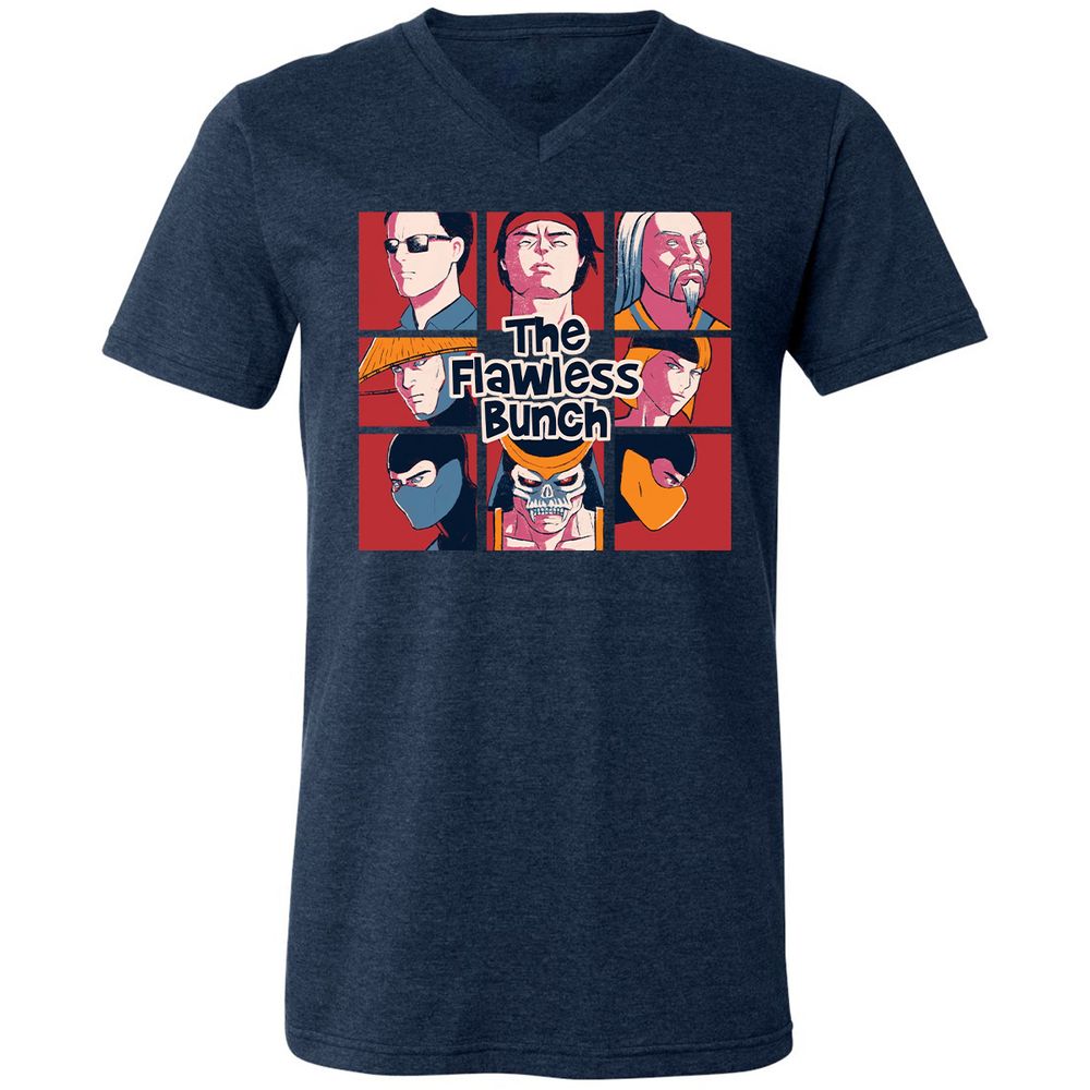 Unisex V-Neck T-Shirt - JENX9XF2 - Heather Navy - 15