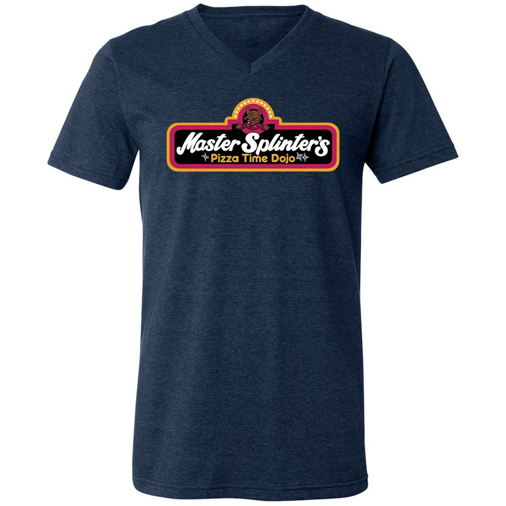 Unisex V-Neck T-Shirt - 6ZT77D7D - Heather Navy - 15