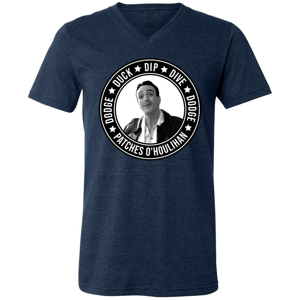 Unisex V-Neck T-Shirt - WHCH8HE1 - Heather Navy - 15