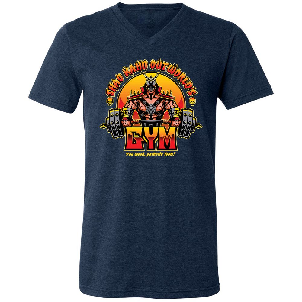 Unisex V-Neck T-Shirt - SYLBZ6LC - Heather Navy - 15