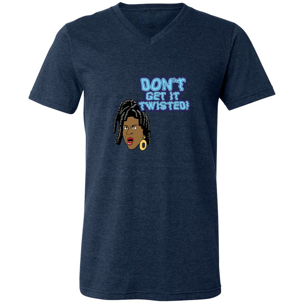 Unisex V-Neck T-Shirt - VMEH94UD - Heather Navy - 15