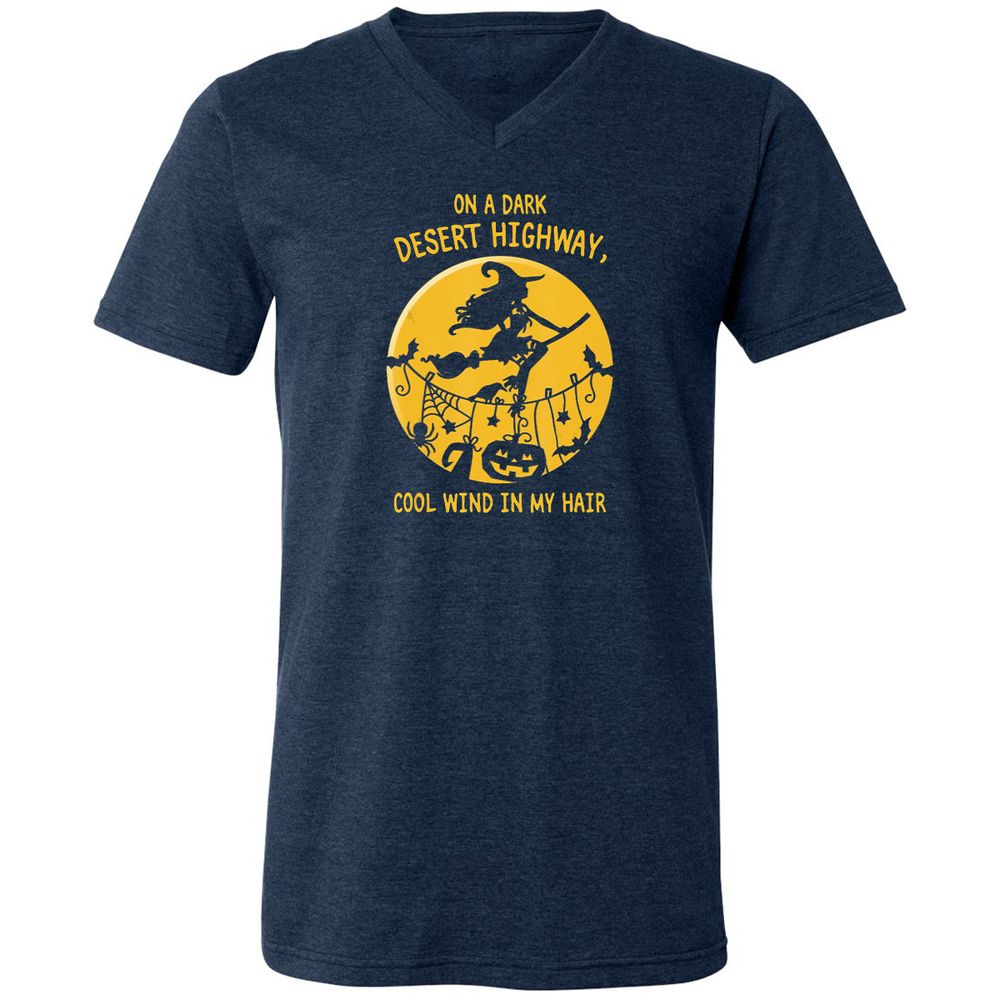 Unisex V-Neck T-Shirt - UFG38F7T - Heather Navy - 15