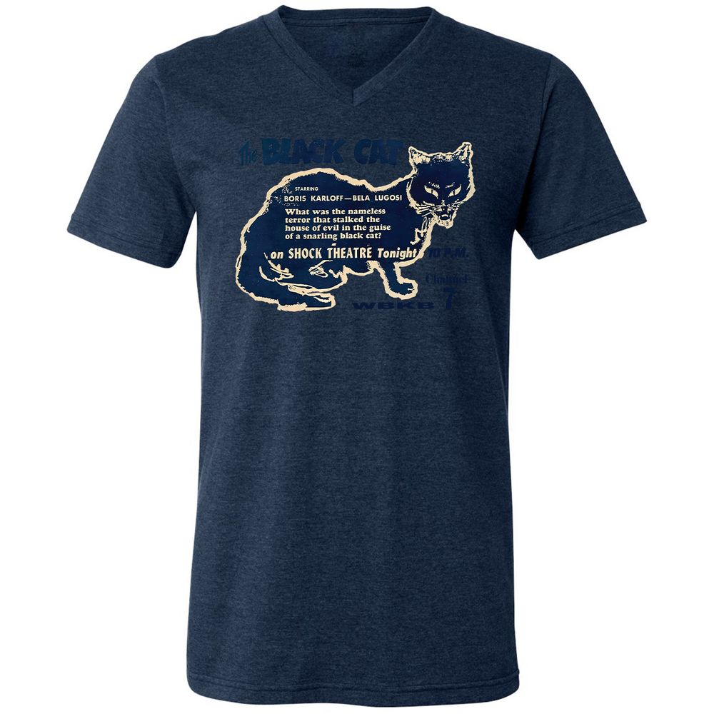 Unisex V-Neck T-Shirt - RRCR8U5U - Heather Navy - 15