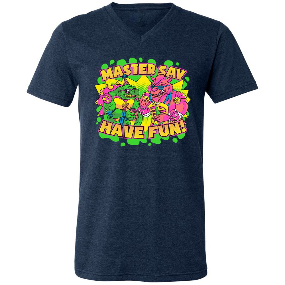 Unisex V-Neck T-Shirt - WFLQ25H5 - Heather Navy - 15