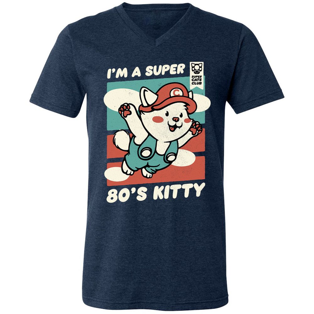 Unisex V-Neck T-Shirt - TG77YGVV - Heather Navy - 15