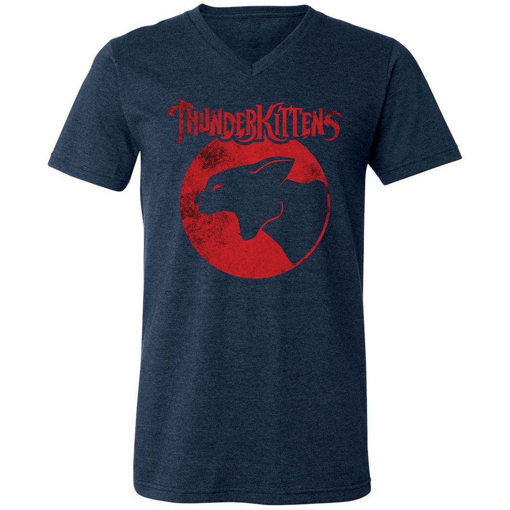 Unisex V-Neck T-Shirt - SSP8D438 - Heather Navy - 15