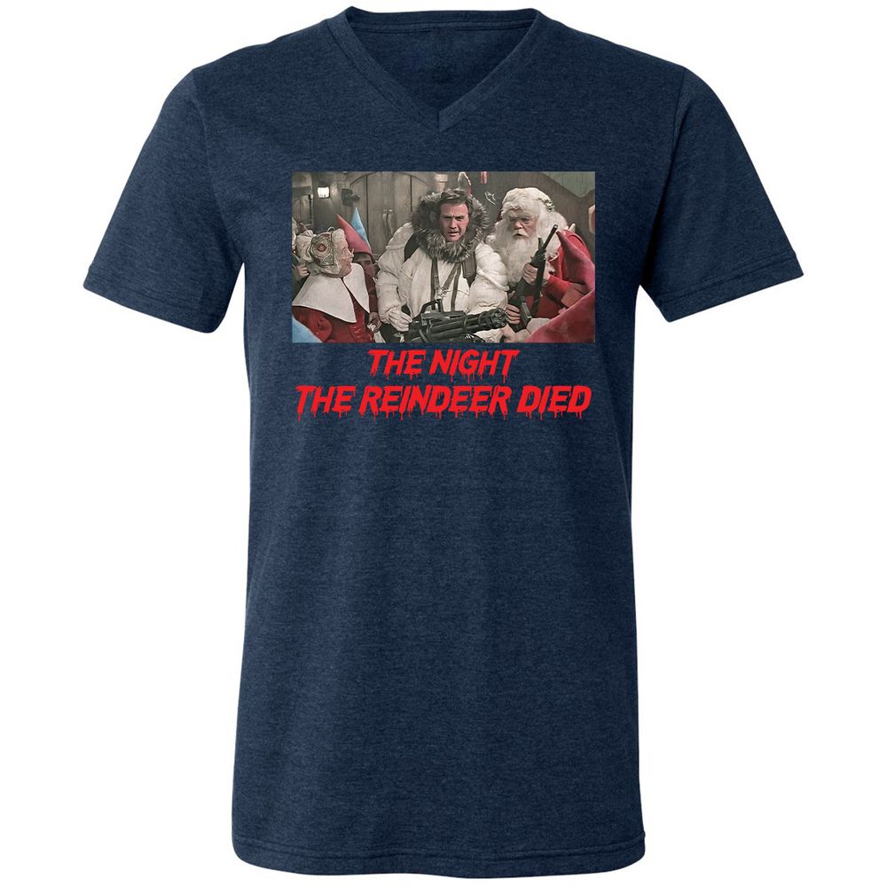 Unisex V-Neck T-Shirt - MLN11NRZ - Heather Navy - 15