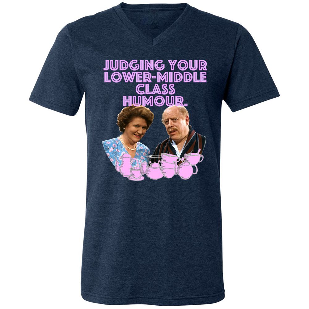 Unisex V-Neck T-Shirt - LM1X6P4C - Heather Navy - 15