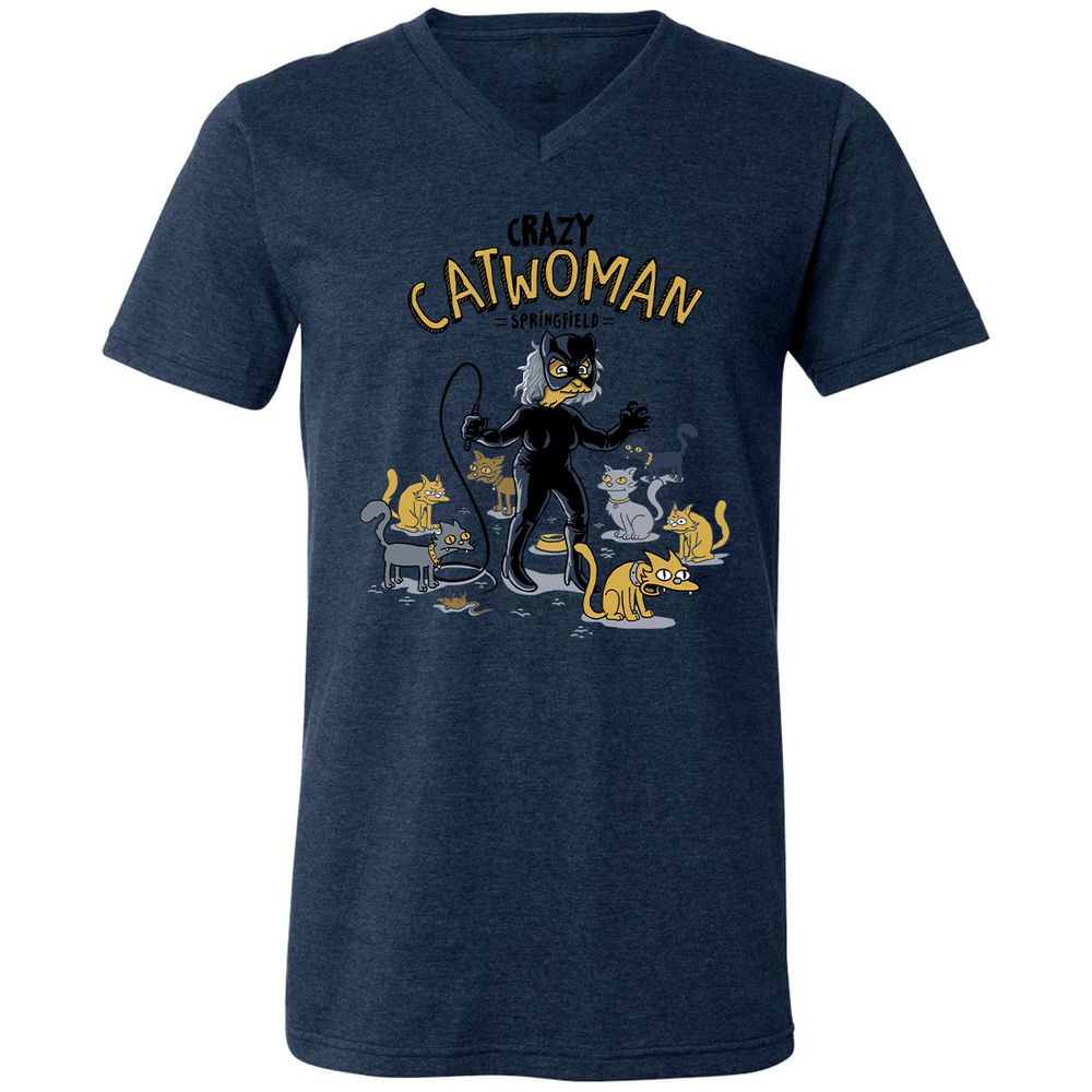 Unisex V-Neck T-Shirt - AHGM4F5Z - Heather Navy - 15